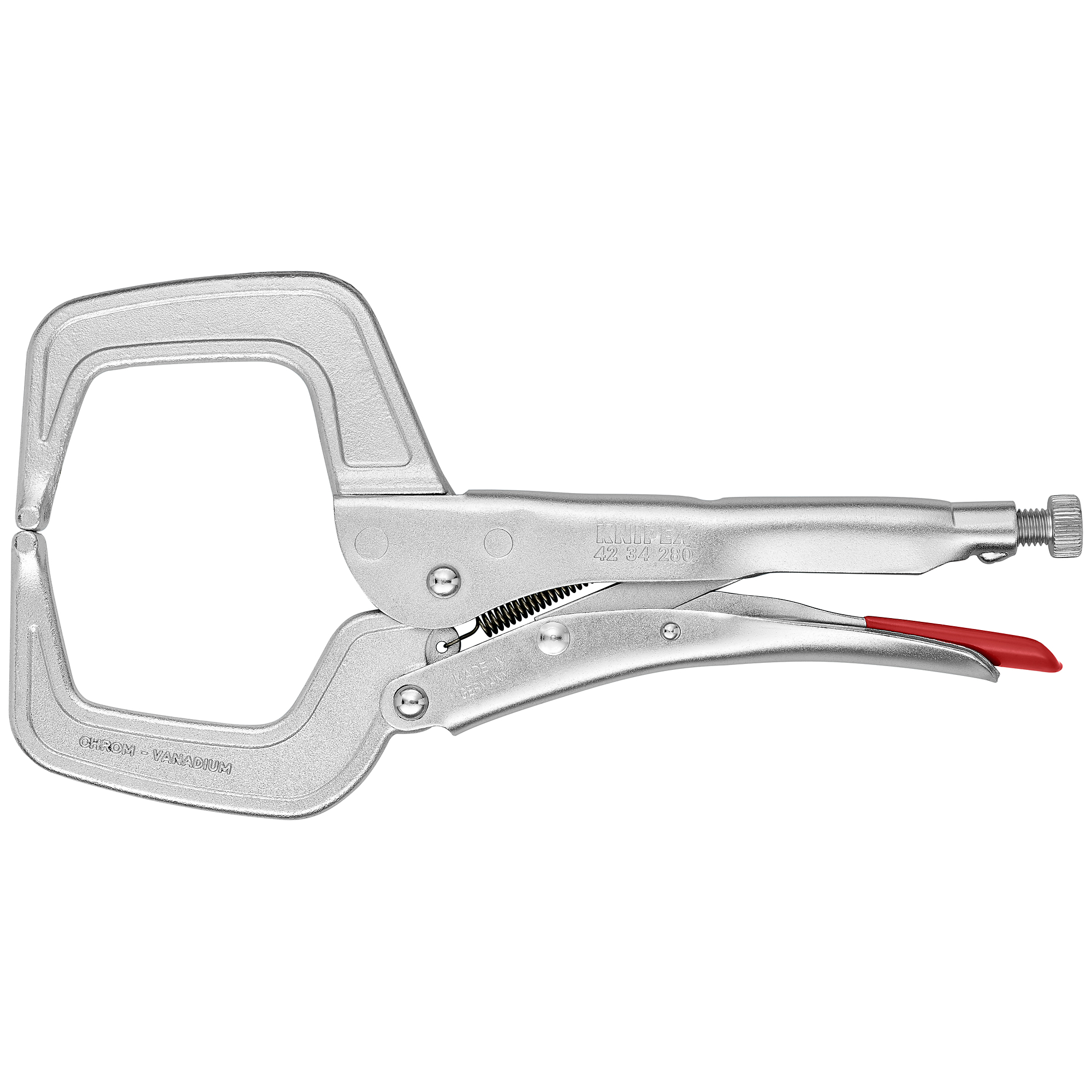 KNIPEX Welding Grip Pliers - 11in., Steel, 3.5in. Jaw Capacity, Model# 42 34 280